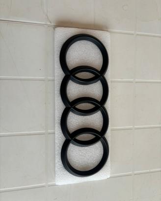 Logo Audi A1 - Anteriore - 273 mm - Nero Opaco