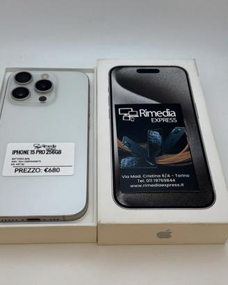 iPhone 15 Pro 256GB bianco usato garanzia 