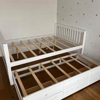 Letto 140x200 con lettino estraibile e tre cassett
