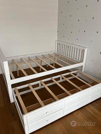Letto 140x200 con lettino estraibile e tre cassett