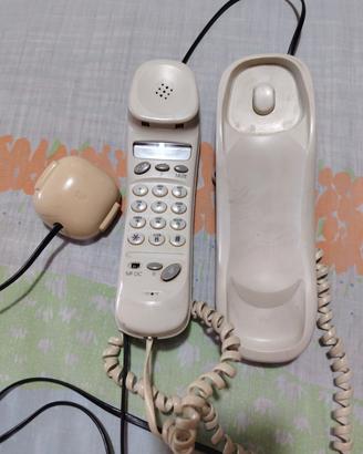 Telefono fisso Hi-Tel modello Sanny, di colore bia