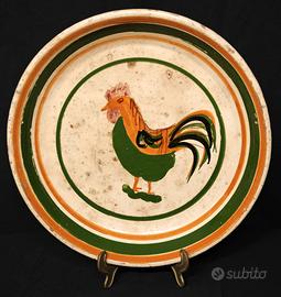 Antico piatto decorativo – Ceramica fine ‘800