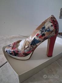 scarpa col tacco da donna multicolor