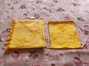  Telo mare Carillo Home giallo con zaino abbinato