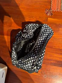 Trolley bagaglio a mano cabina nero a pois