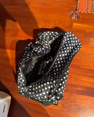 Trolley bagaglio a mano cabina nero a pois