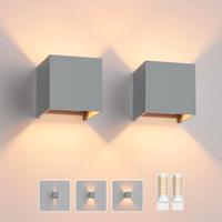 Klighten 2 Pezzi LED Lampada da Parete Interno/Est