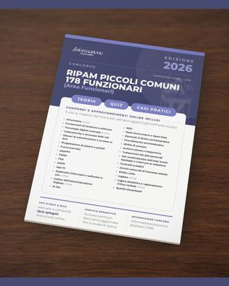Manuale Concorso RIPAM Piccoli Comuni 178 Core