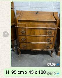 Cassettiera con ribaltina