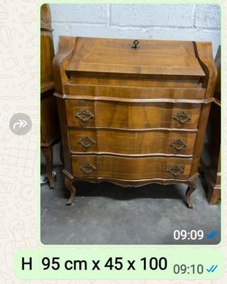 Cassettiera con ribaltina