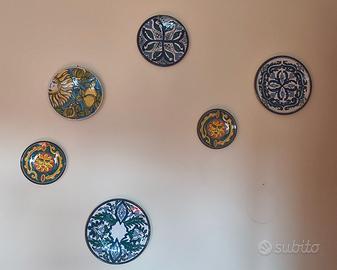 Set da 5 piatti decorativi da parete