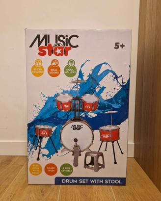 🥁 Batteria giocattolo Music Star – NUOVA
