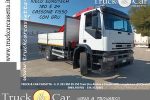 IVECO EUROTECH 180E24-CASSONE FISSO+GRU-1996