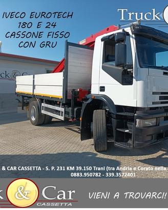 IVECO EUROTECH 180E24-CASSONE FISSO+GRU-1996
