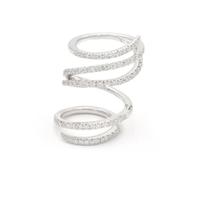 Anello in oro bianco e diamanti Ct 1,44 a spirale