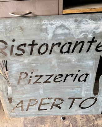 Insegna pizzeria ristorante 80x80cm