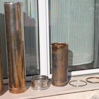 Lotto Tubo Tondo Canna Fumaria 20 cm Acciaio Inox