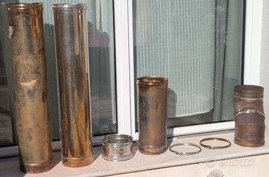 Lotto Tubo Tondo Canna Fumaria 20 cm Acciaio Inox