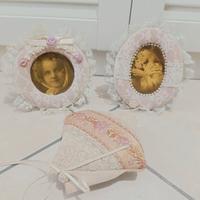 set shabby chic chic cornici foto