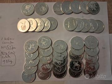 monete 1 dollar argento  canada