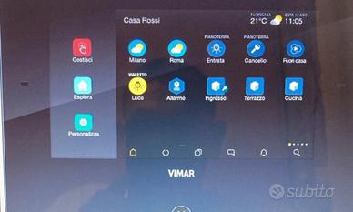 touch screen vimar 01422 per domotica
