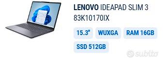 PC  Lenovo Ideapad slim ancora imballato