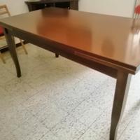 tavolo in legno massiccio arte povera, allungabile