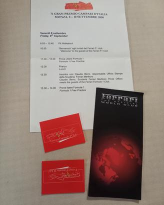 Ferrari Formula 1 Club GP Monza 2000 memorabilia 