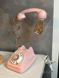 Lampada telefono rosa