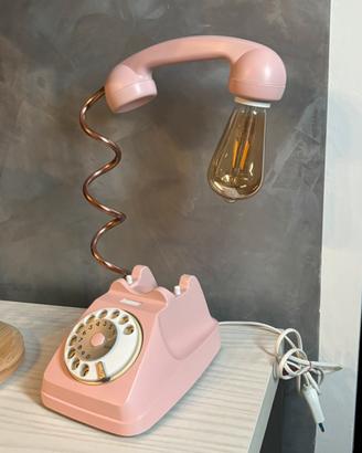 Lampada telefono rosa