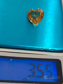 Quarzo Citrino Naturale taglio a Cuore di Ct. 3.55