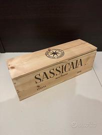 Cassa magnum vuota Sassicaia 2016