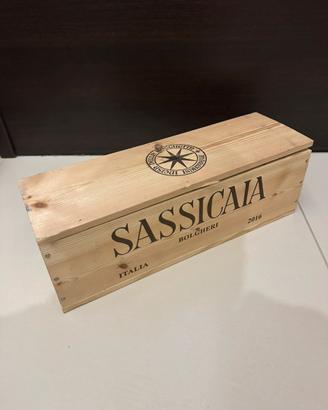 Cassa magnum vuota Sassicaia 2016
