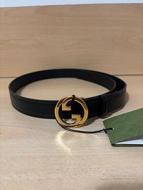 Cintura Gucci Blondie in pelle nera 105cm