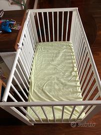 Lettino Gulliver Ikea con materasso Ikea