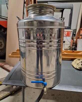 fusto in acciaio inox per olio