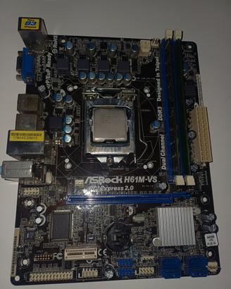 asrock h61m-vs intel i5 2400 ram ddr3 kingston 6gb