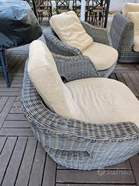 poltrone da giardino con cuscini  UNOPIU
