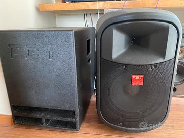 Impianto autoamplificato cassa + subwoofer