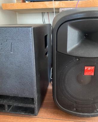 Impianto autoamplificato cassa + subwoofer
