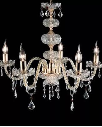 Lampadario in cristallo oro 5 luci E14
