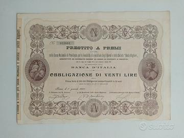 obbligazione 20 lire