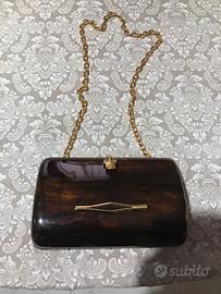 Borsetta tartarugata con catena dorata Nuova