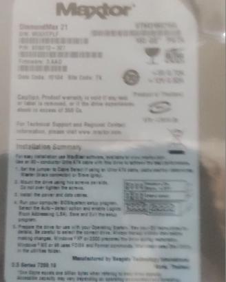 Hard Disk Maxtor IDE Pata da 160