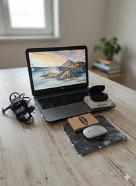 pc laptop hp + kit mouse e cuffie wireless 