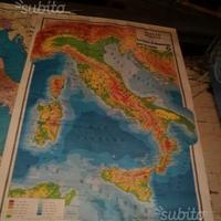 Cartine geografiche vintage da muro