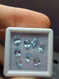 Lotto 8 acquamarine naturali nessun trattamento