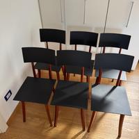 Sedie Enzo Mari Zanotta Marina set completo x6