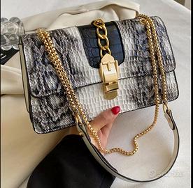 Borsa Donna Vintage Stampa Serpente