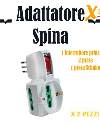 Multi Presa Tripla con Interruttore Adattatore